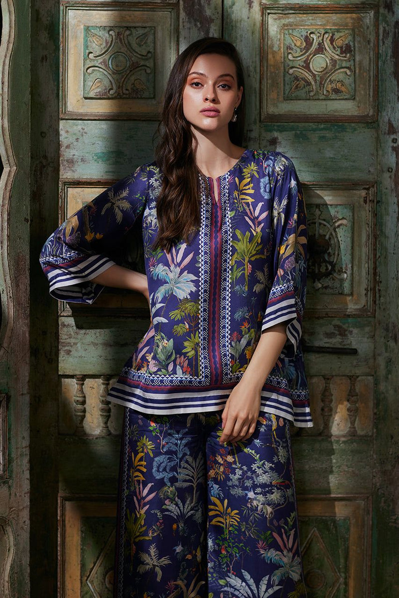 Indigo Cascade Navy Blue Co-ord Set