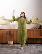 Designer wear Exclusive Georgette with Embroidery Suit with Dupatta
