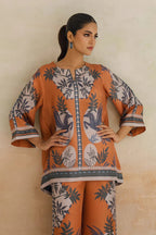 Orange Orchid Bloom Co-ord Set