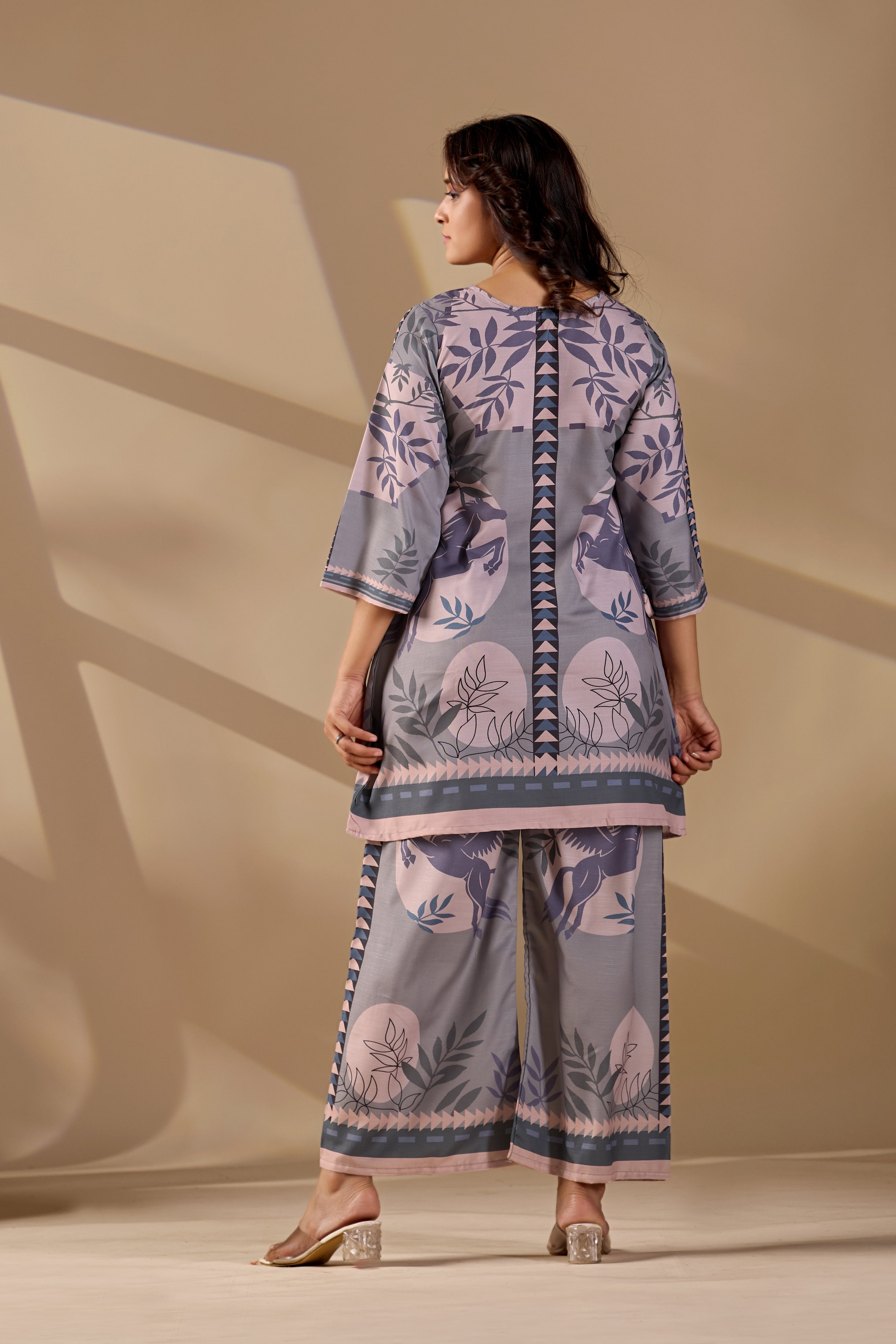 Women's Floral Printed Kurta and Trousers Co-ord Set