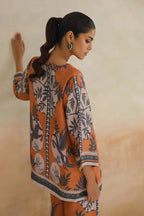 Orange Orchid Bloom Co-ord Set
