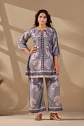 Women's Floral Printed Kurta and Trousers Co-ord Set