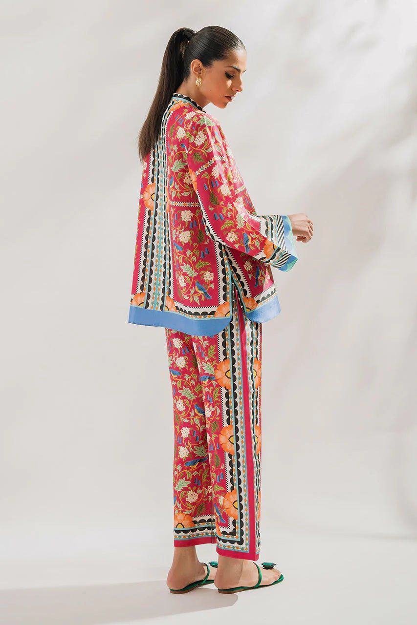 Pink Cotton Slub Co-ord Set