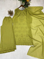 Designer wear Exclusive Georgette with Embroidery Suit with Dupatta