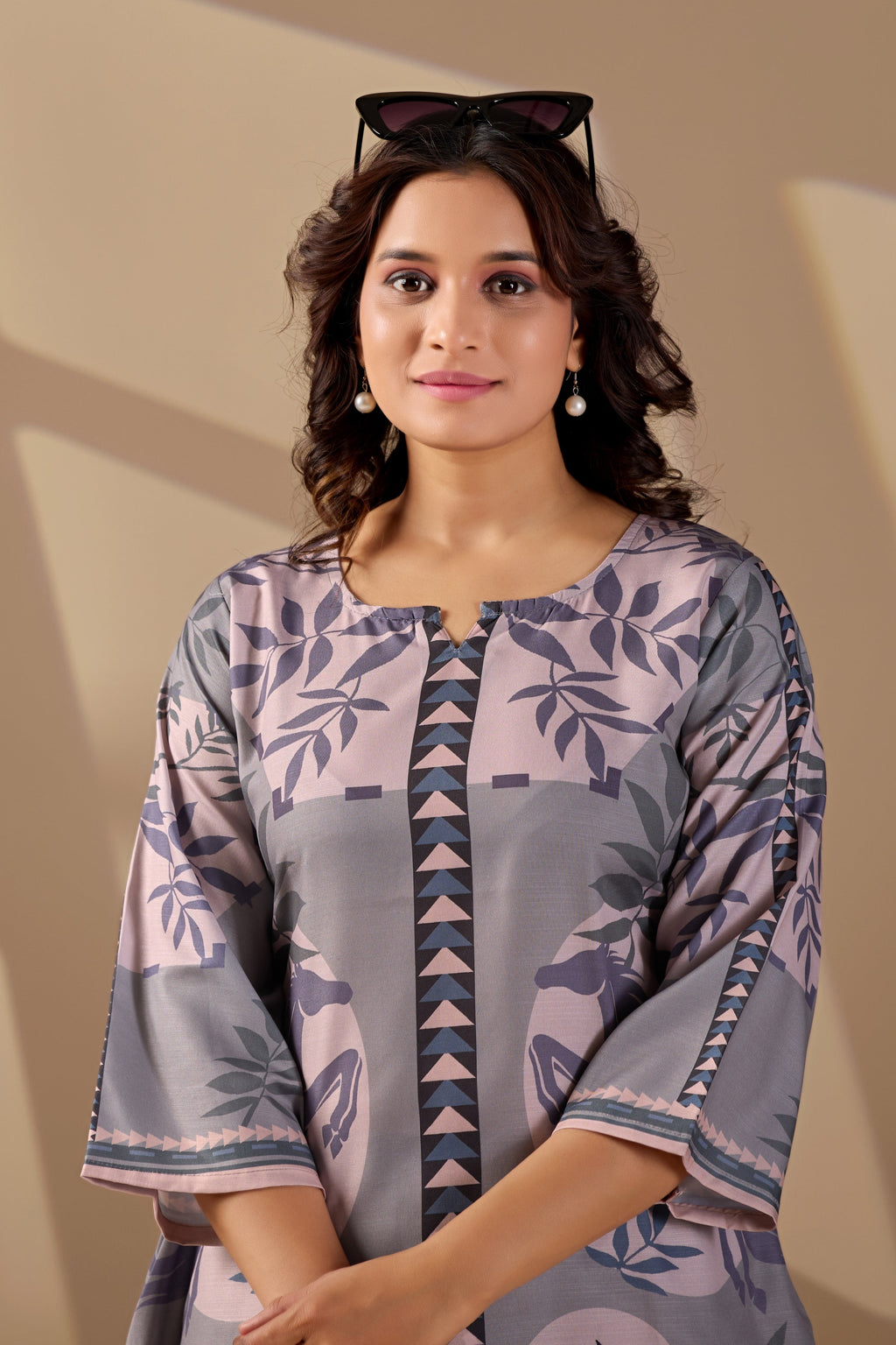 Women's Floral Printed Kurta and Trousers Co-ord Set