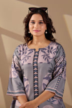 Women's Floral Printed Kurta and Trousers Co-ord Set