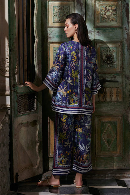 Indigo Cascade Navy Blue Co-ord Set
