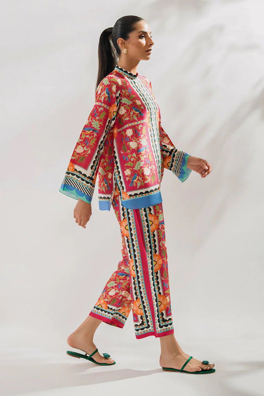 Pink Cotton Slub Co-ord Set