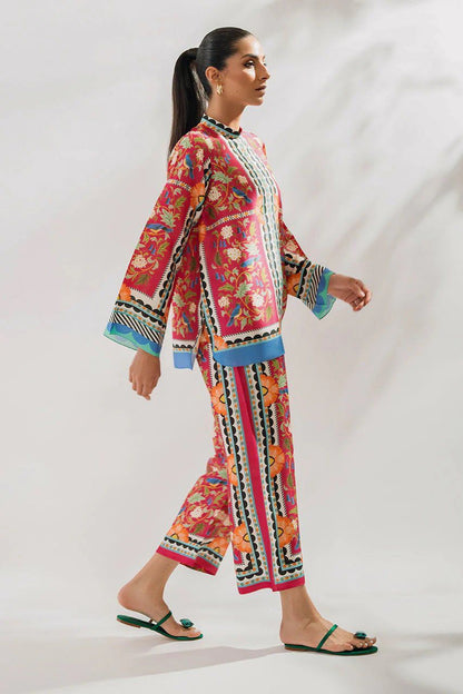 Pink Cotton Slub Co-ord Set