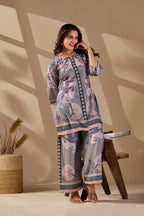 Women's Floral Printed Kurta and Trousers Co-ord Set