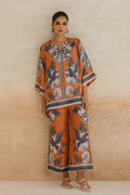 Orange Orchid Bloom Co-ord Set