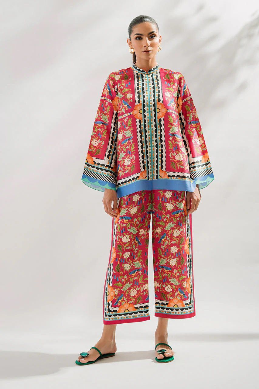 Pink Cotton Slub Co-ord Set