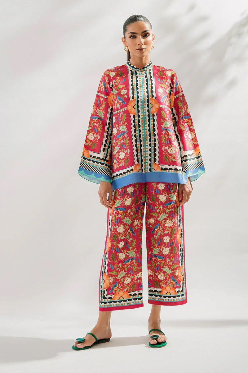 Pink Cotton Slub Co-ord Set