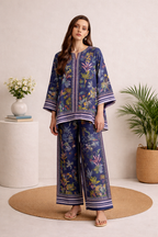 Indigo Cascade Navy Blue Co-ord Set