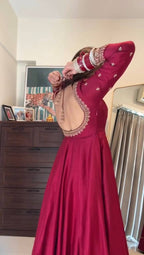 Chinon Anarkali Suit Thread with Sequence work